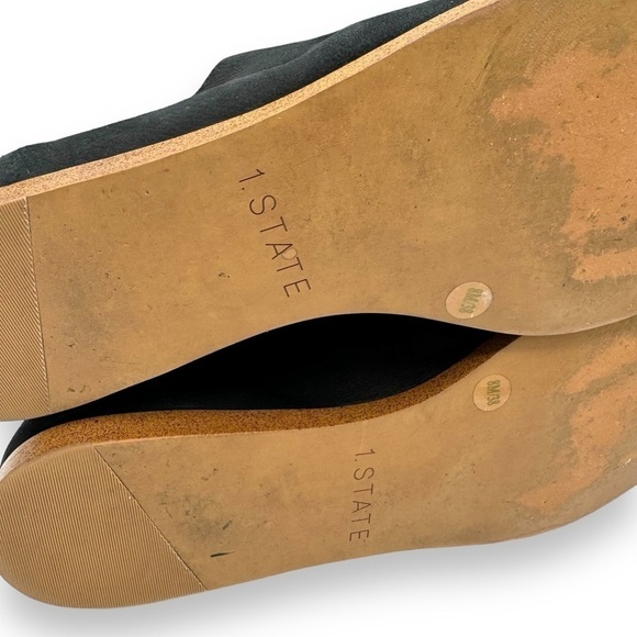 4 for $40 SALE! 1.State Cassidee Suede Open Toe Casual Sandals, Black, Size 8M - Picture 10 of 11